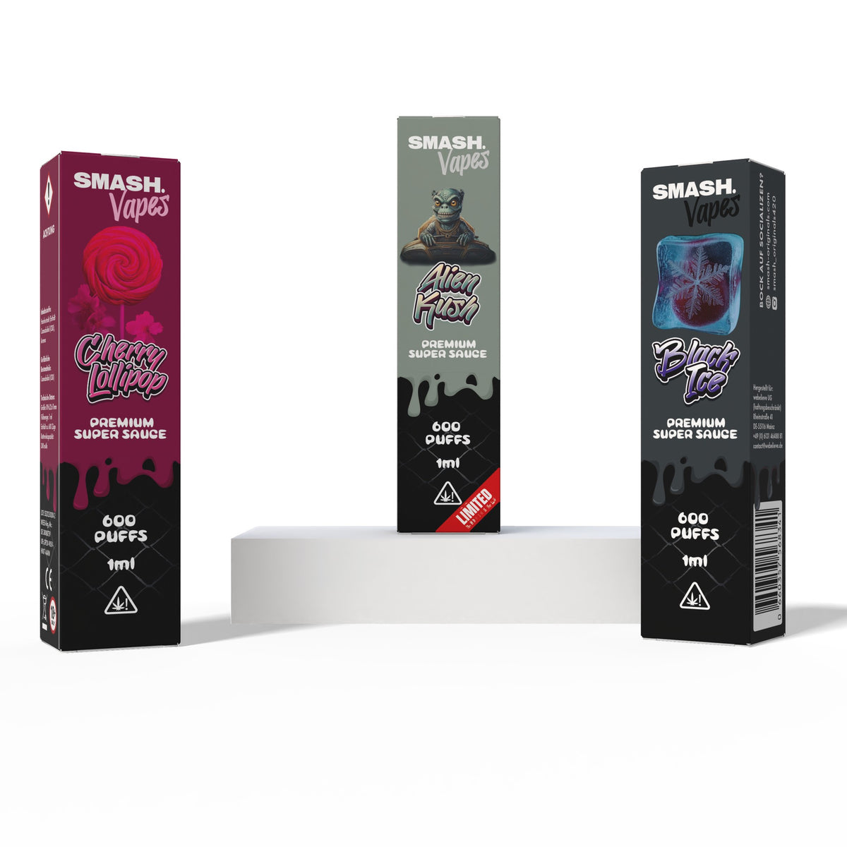 SMASH Probepaket mit Cherry Lollipop, Alien Kush und Black Ice